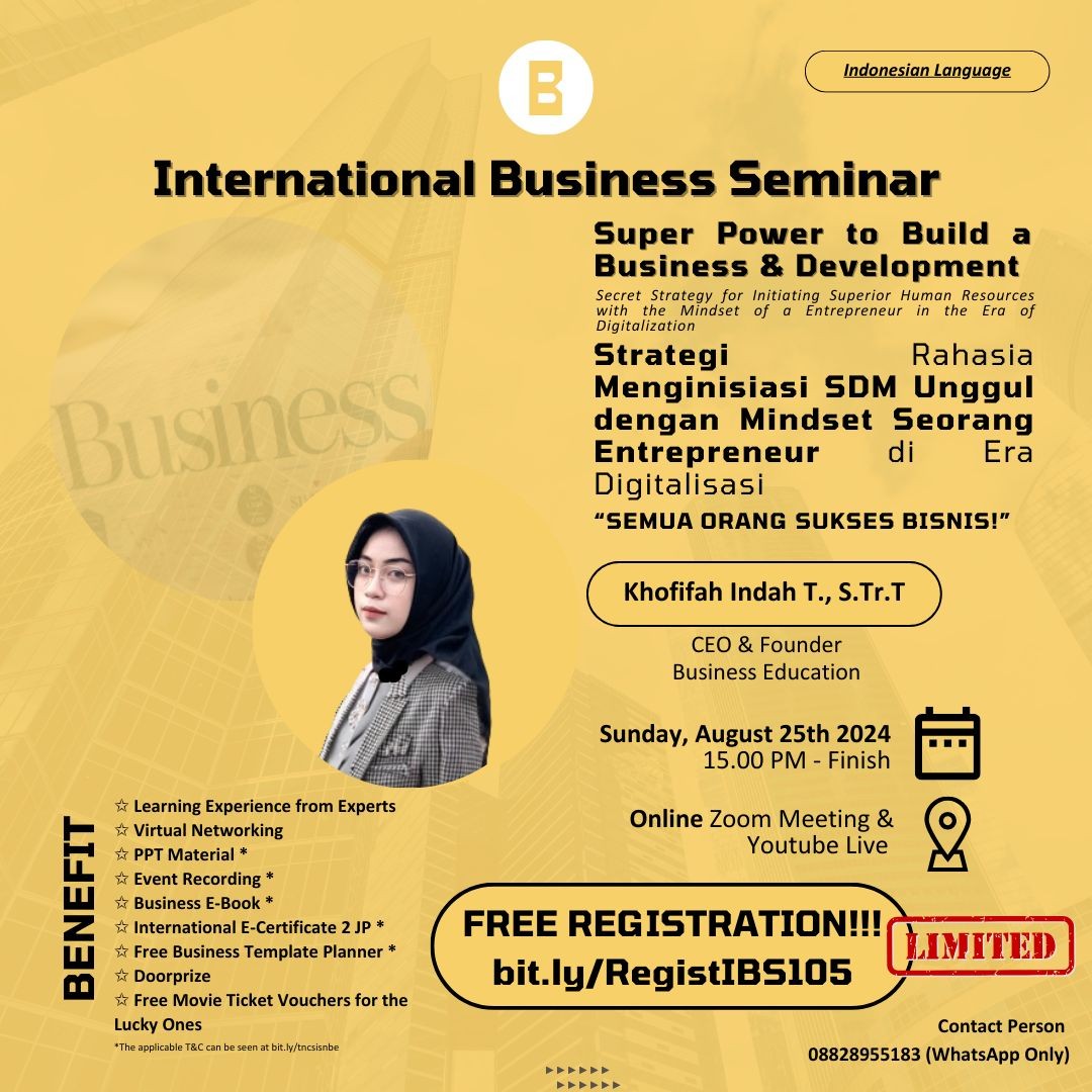 BUSINESS EDUCATION INTERNATIONAL BUSINESS SEMINAR
